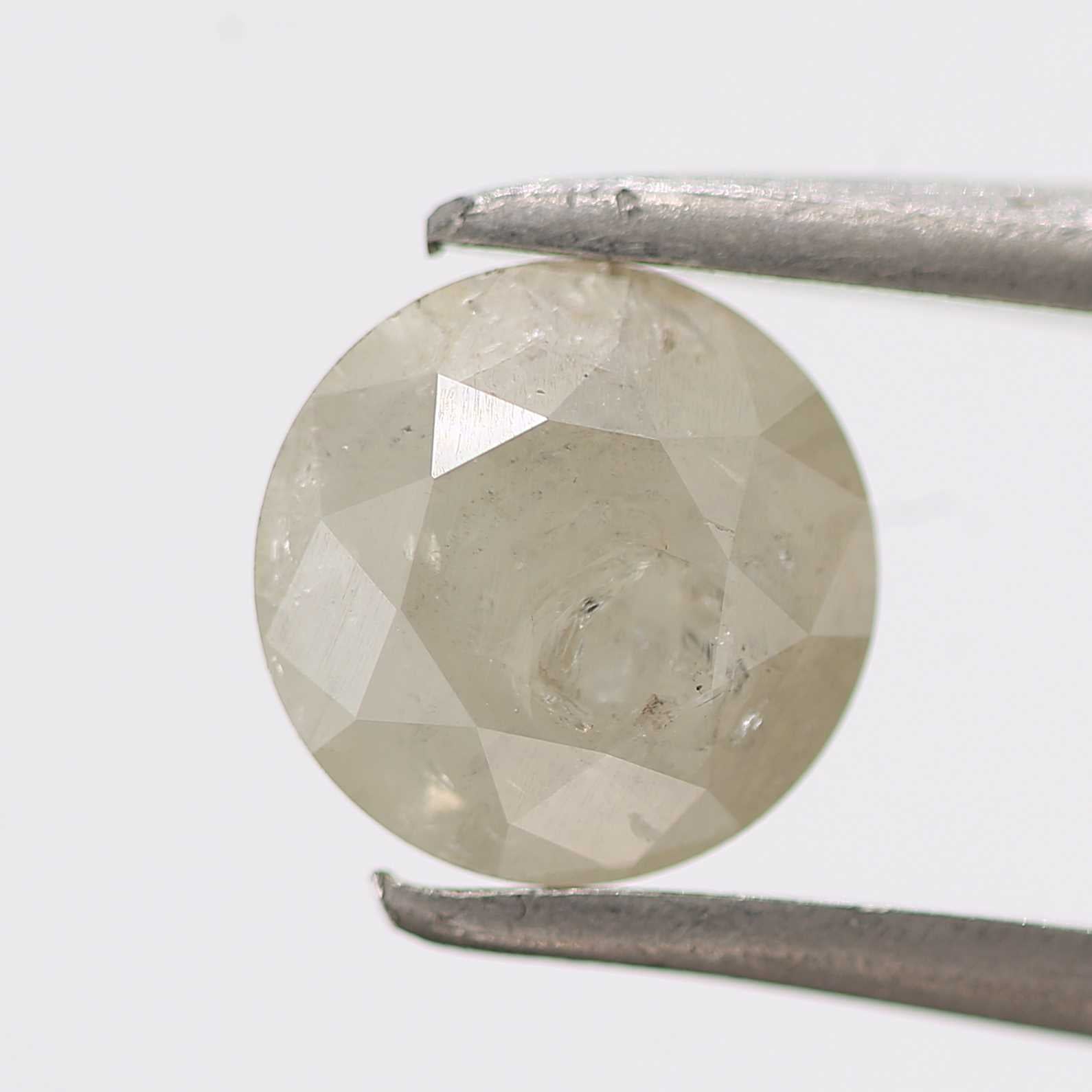 0.81 Carat Salt and Pepper Diamond Gray Fancy Round Brilliant Cut Natural Loose Diamond